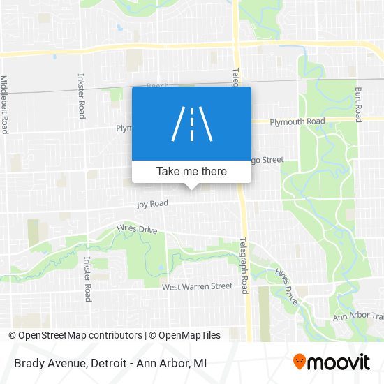 Mapa de Brady Avenue