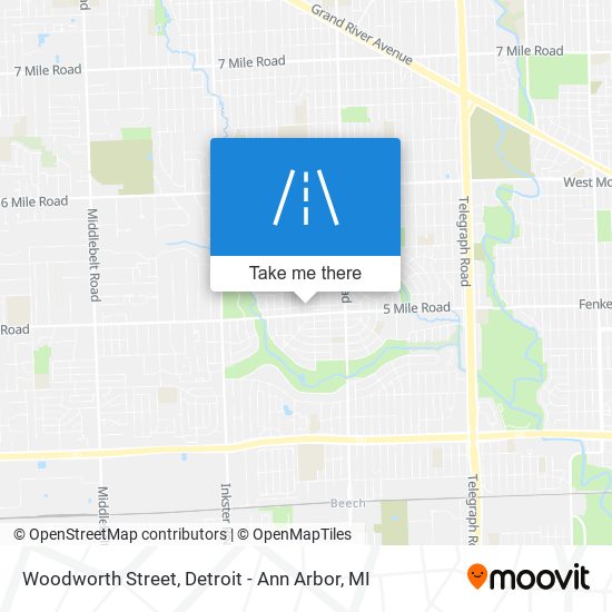 Woodworth Street map