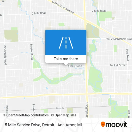 5 Mile Service Drive map