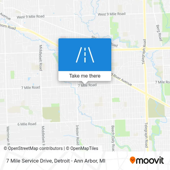 7 Mile Service Drive map