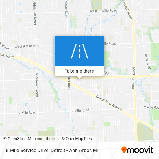 8 Mile Service Drive map