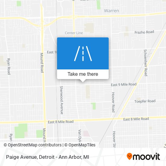 Paige Avenue map