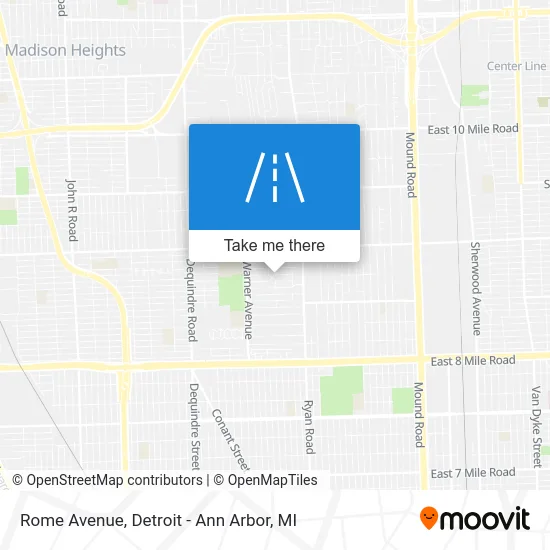 Rome Avenue map