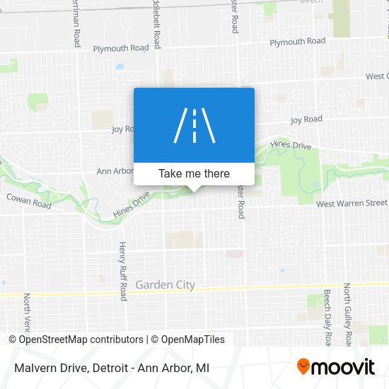 Mapa de Malvern Drive