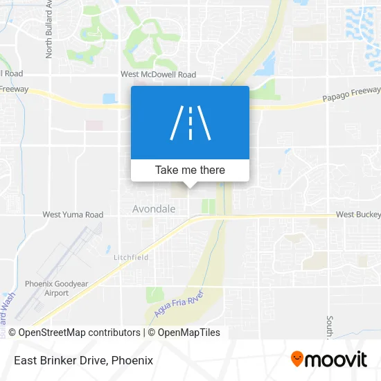 East Brinker Drive map
