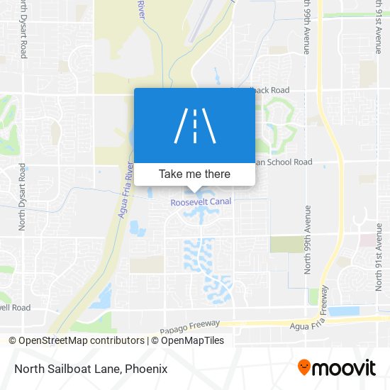 North Sailboat Lane map