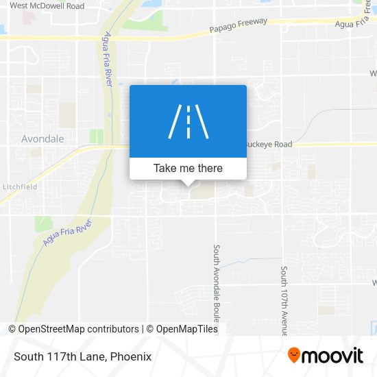 South 117th Lane map