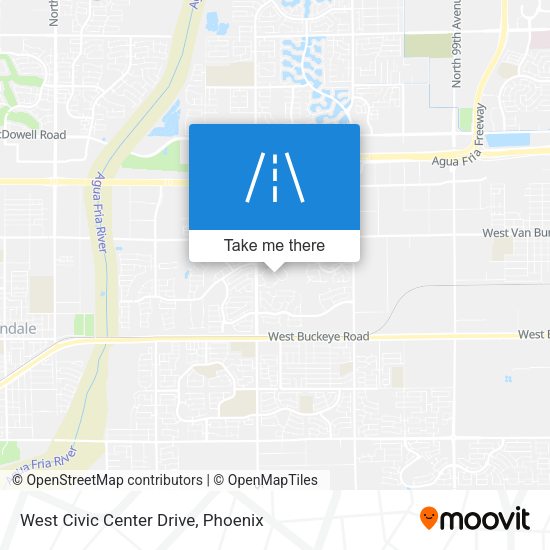 West Civic Center Drive map