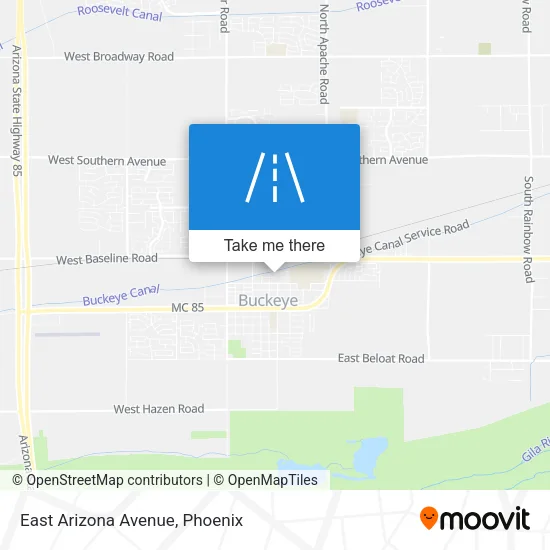 Mapa de East Arizona Avenue