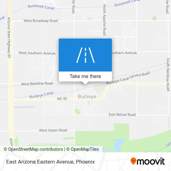 Mapa de East Arizona Eastern Avenue