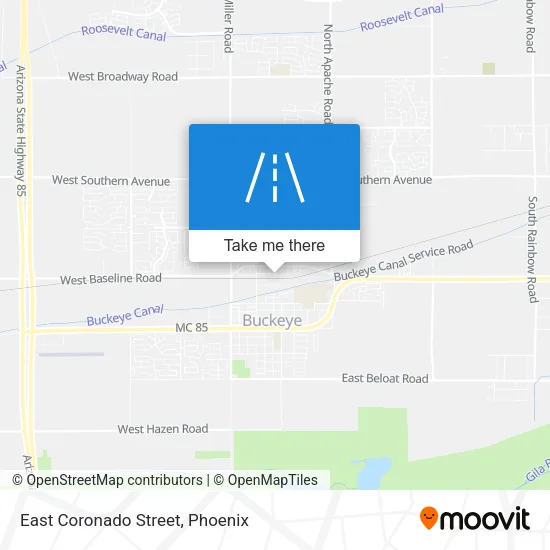 Mapa de East Coronado Street