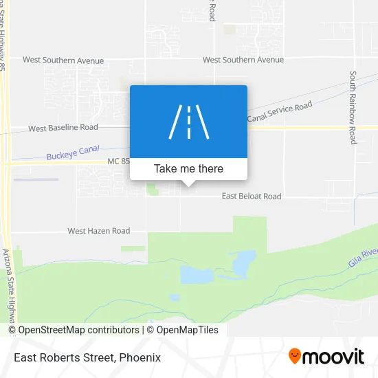 East Roberts Street map