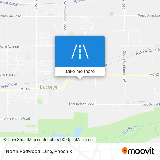 North Redwood Lane map