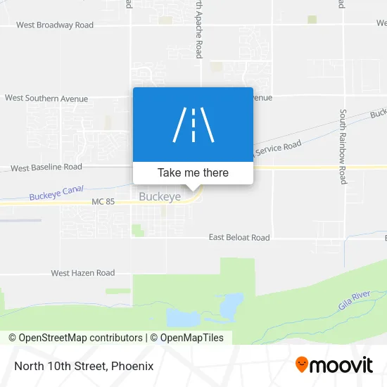 Mapa de North 10th Street