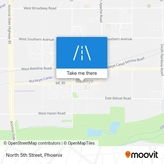 North 5th Street map