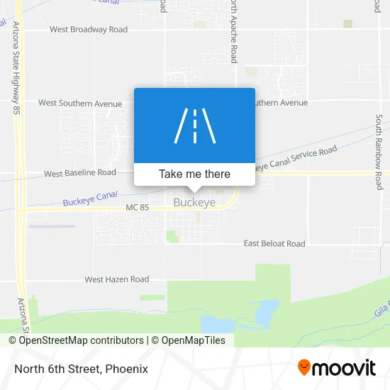 Mapa de North 6th Street