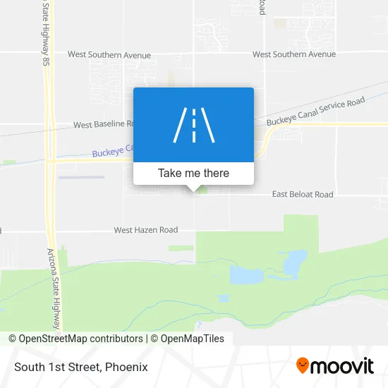 South 1st Street map