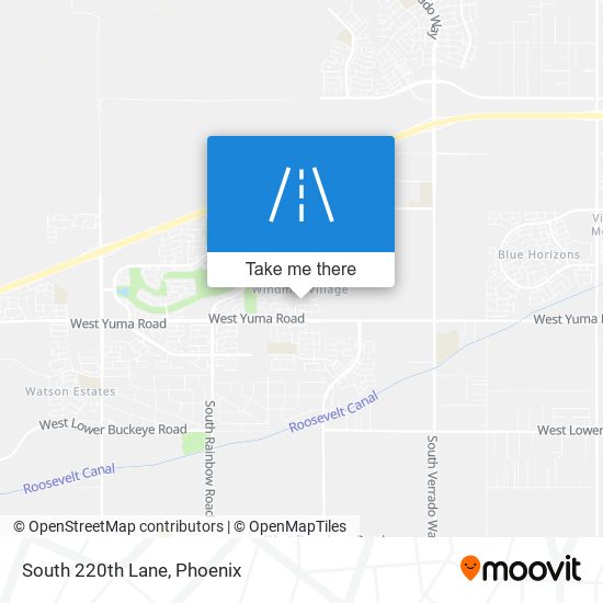 South 220th Lane map