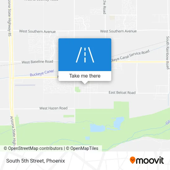 South 5th Street map