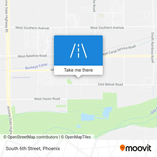 South 6th Street map
