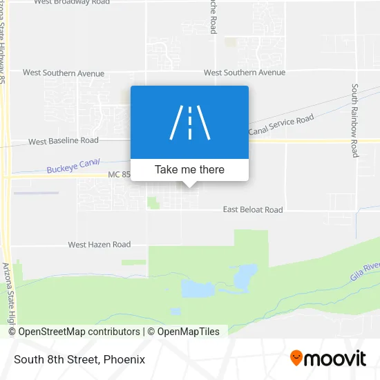 South 8th Street map