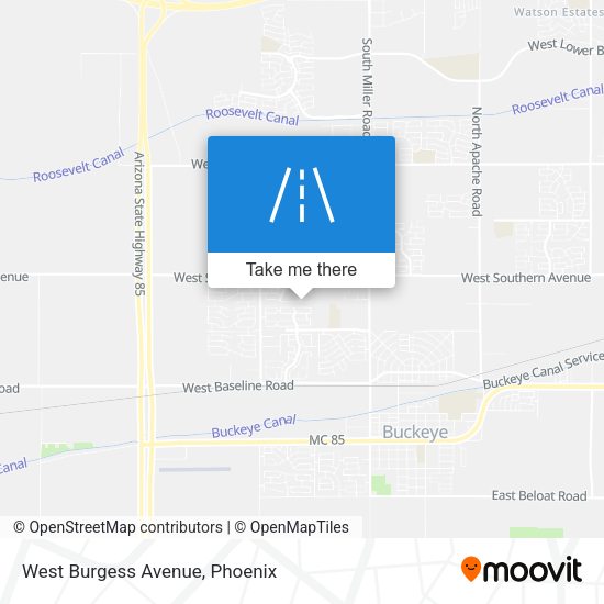 West Burgess Avenue map