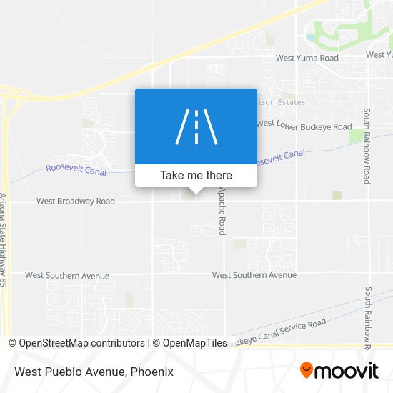 West Pueblo Avenue map