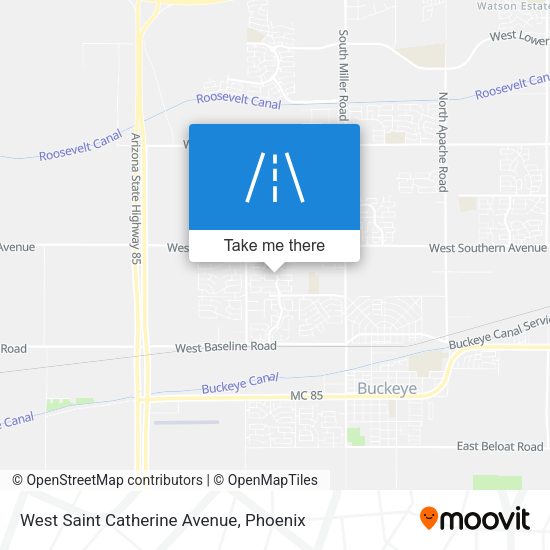 West Saint Catherine Avenue map