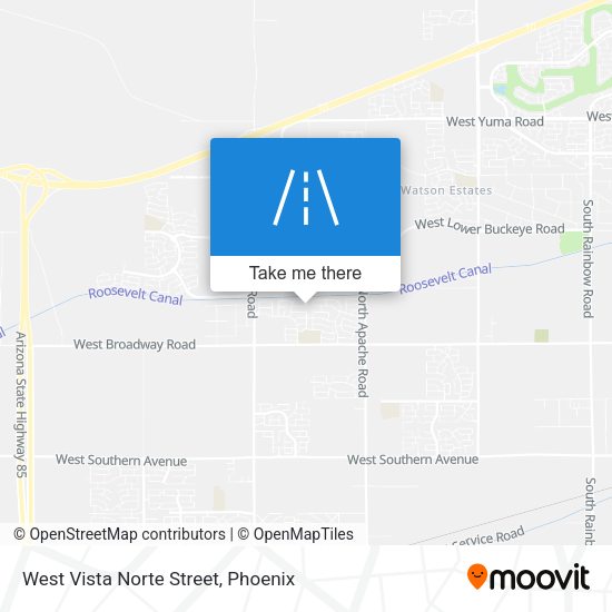 West Vista Norte Street map