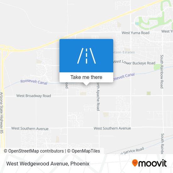 Mapa de West Wedgewood Avenue