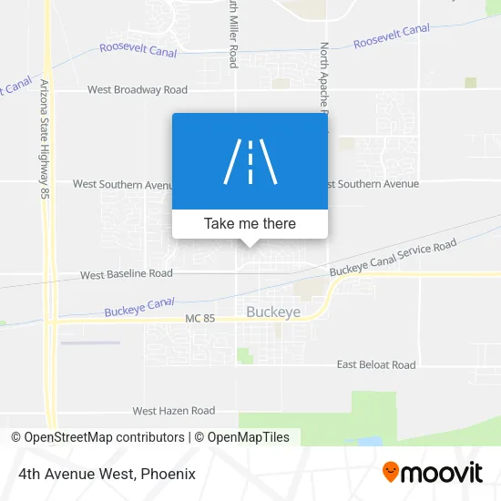4th Avenue West map