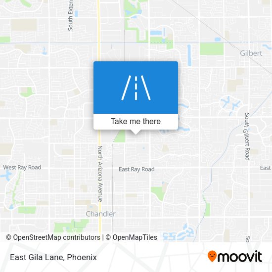 East Gila Lane map