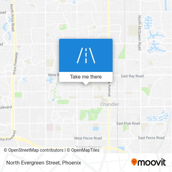North Evergreen Street map