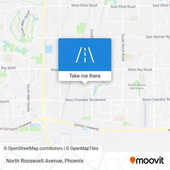 North Roosevelt Avenue map