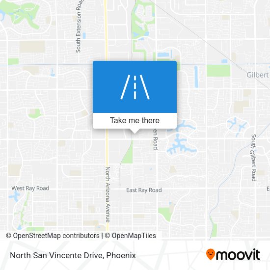 North San Vincente Drive map