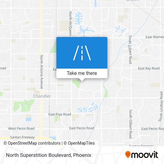 North Superstition Boulevard map