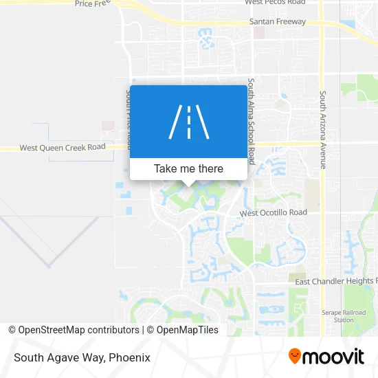 South Agave Way map