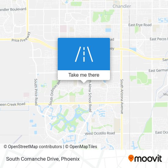 South Comanche Drive map