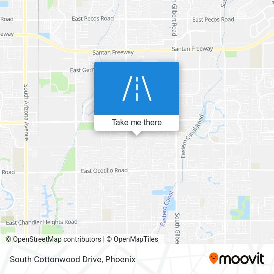 Mapa de South Cottonwood Drive