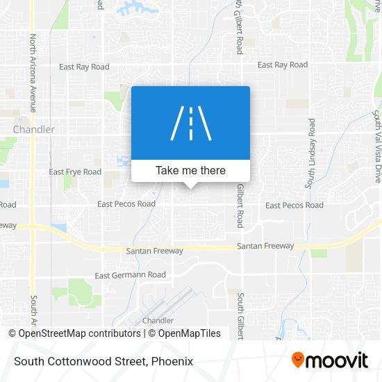 South Cottonwood Street map