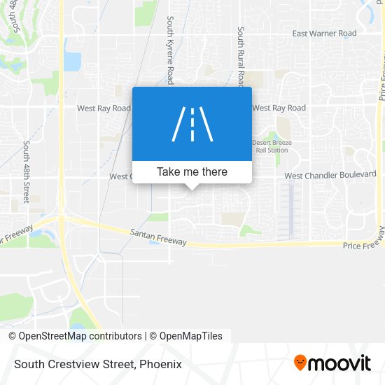 South Crestview Street map