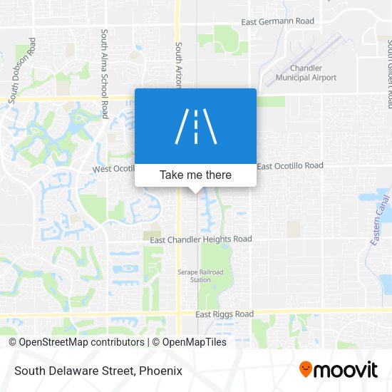 South Delaware Street map