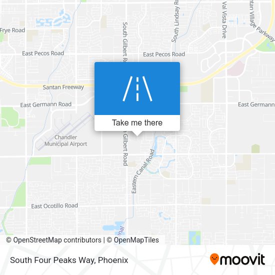 South Four Peaks Way map
