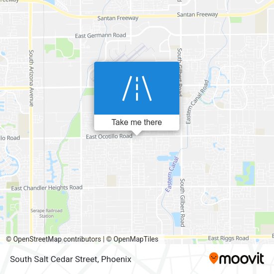 South Salt Cedar Street map