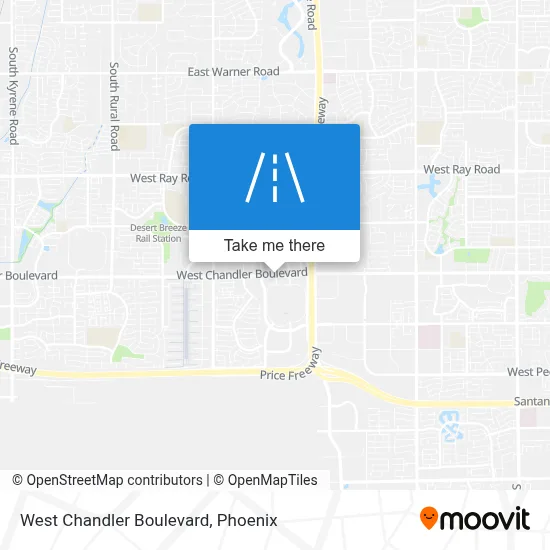 West Chandler Boulevard map