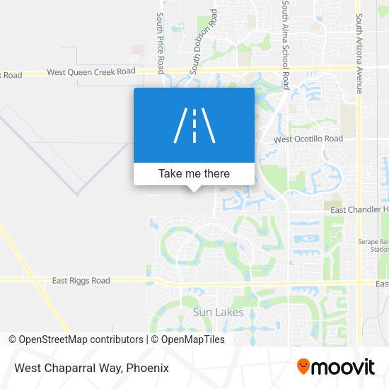 West Chaparral Way map