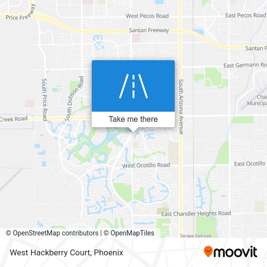 Mapa de West Hackberry Court