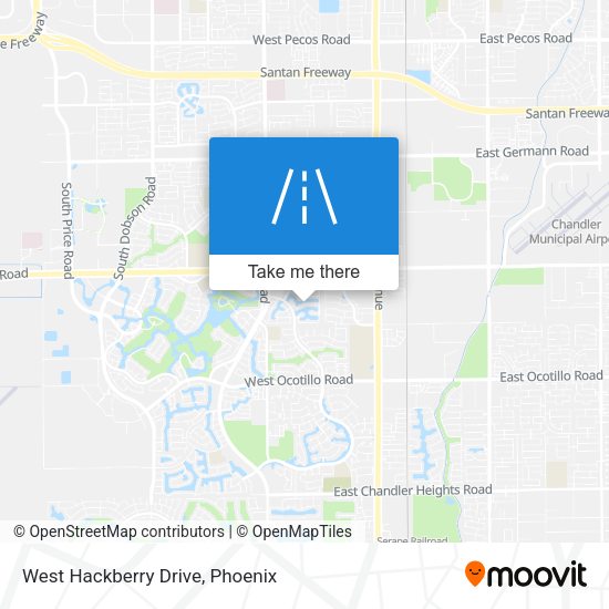 West Hackberry Drive map