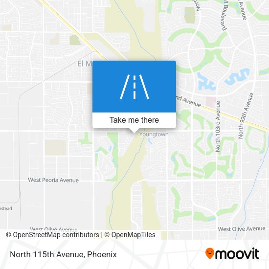 Mapa de North 115th Avenue