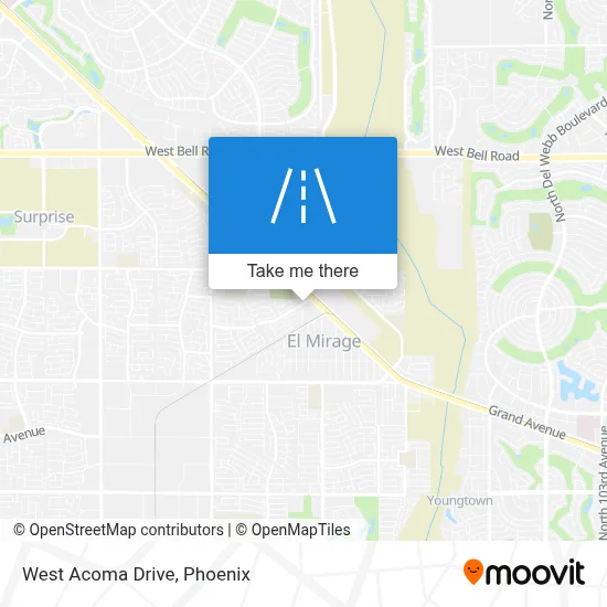 West Acoma Drive map